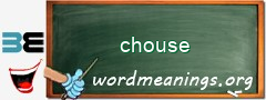 WordMeaning blackboard for chouse